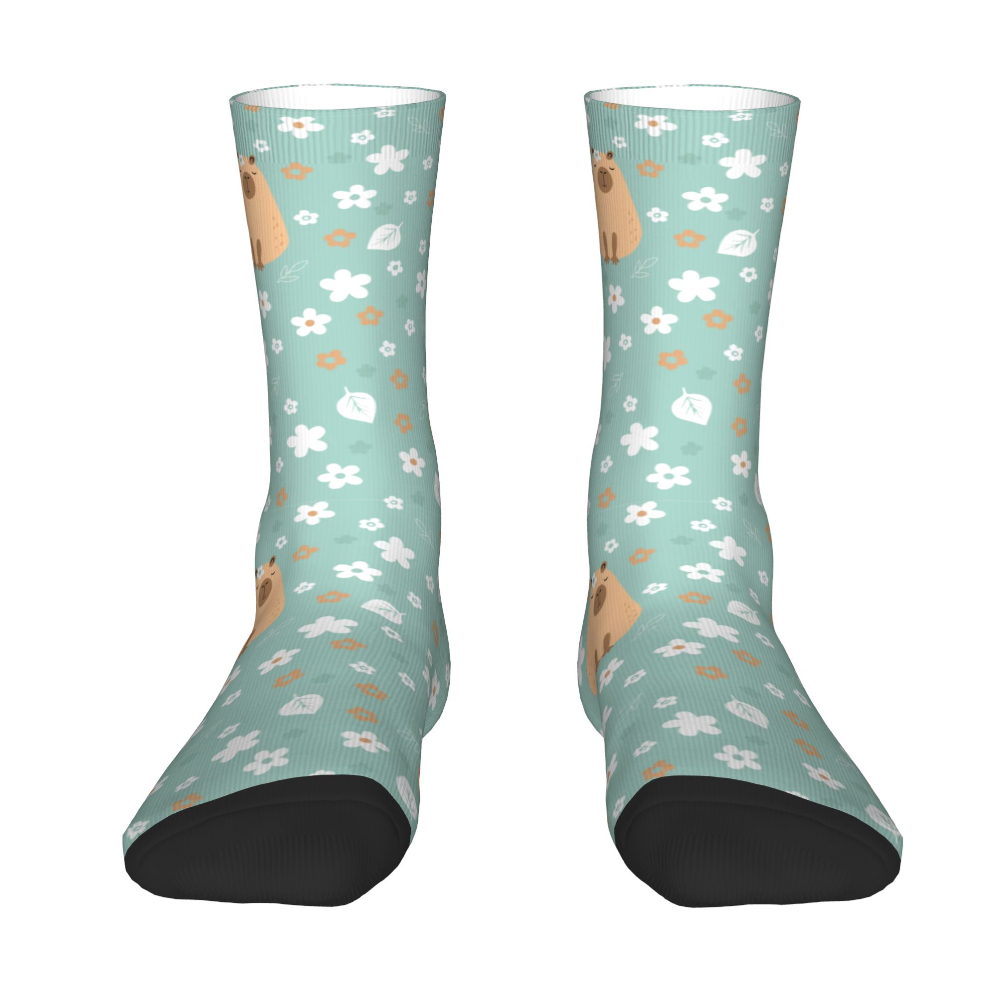 꽃무늬가 있는 재미있는 카피바라 디자인의 기니피그 드레 - Dress Sock Men 리뷰 및 가격