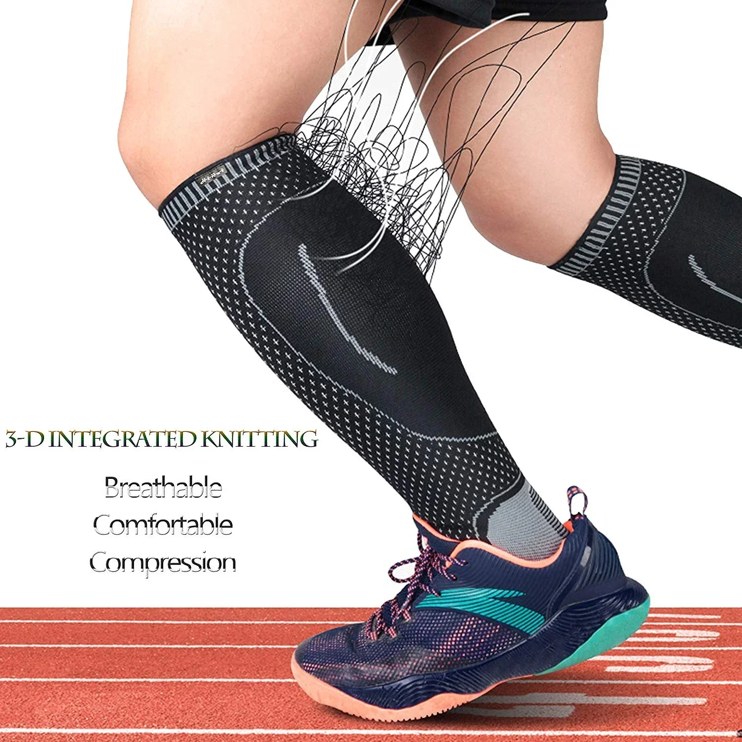 축구, 농구용 발목 종아리 압박 슬리브 양말 다리 보호 - Ankle Brace Sock 리뷰 및 가격